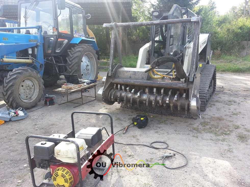 Equilibragem de rotor de destroçador com o instrumento Balanset-1